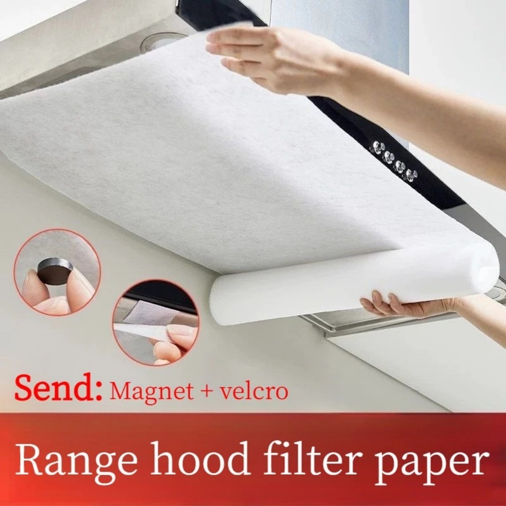 Commercial Kitchen Oil Filter - Thickened Range Hood Filter Paper, Heat
