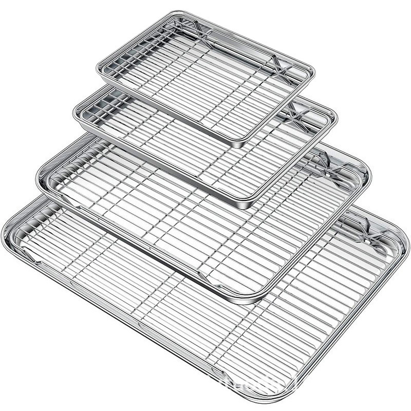 Pizza Conveyor Oven - Stainless Steel Baking Tray With Wire