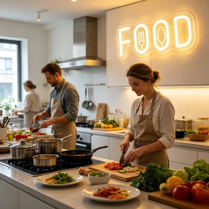 Food Neon Sign for Food Shop W - огляд і ціна Commercial Kitchen Windows