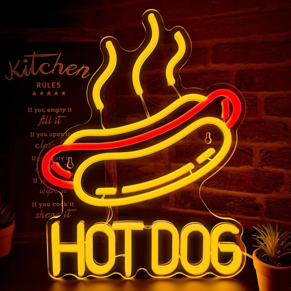 Hot Dog LED Neon Sign for Wall - огляд і ціна Commercial Kitchen Windows