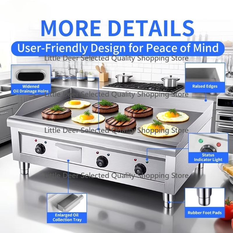 16mm Commercial Restaurant Kit - огляд і ціна Electric Griddle Flat Top