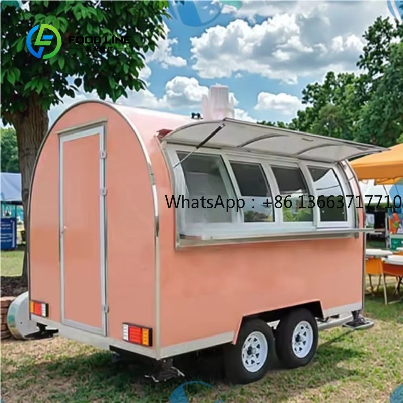 Customized Round Food Trailer  - огляд і ціна Commercial Kitchen Windows