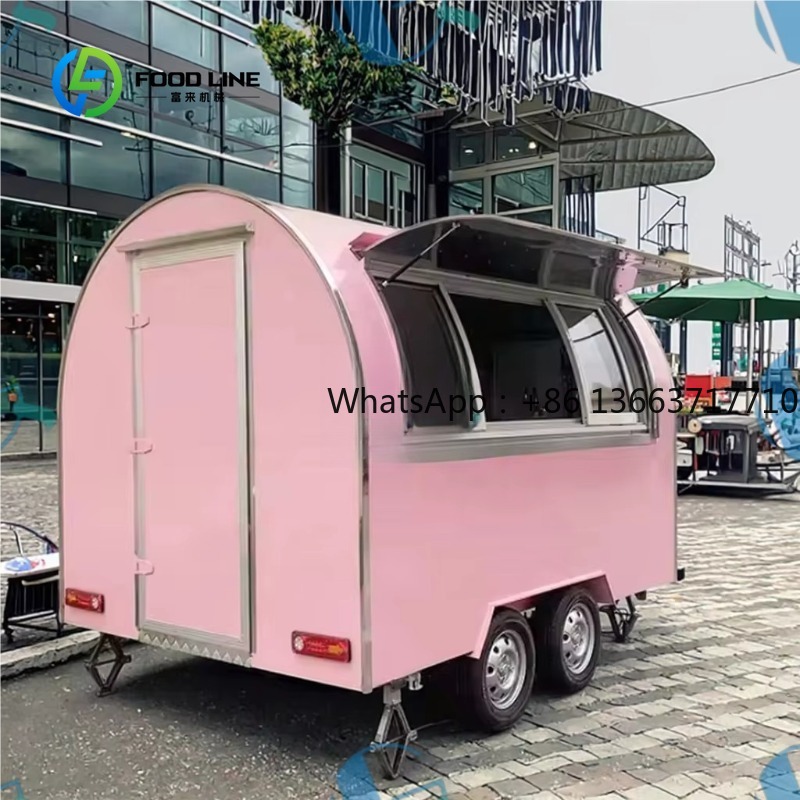 Customized Round Food Trailer  - огляд і ціна Commercial Kitchen Windows