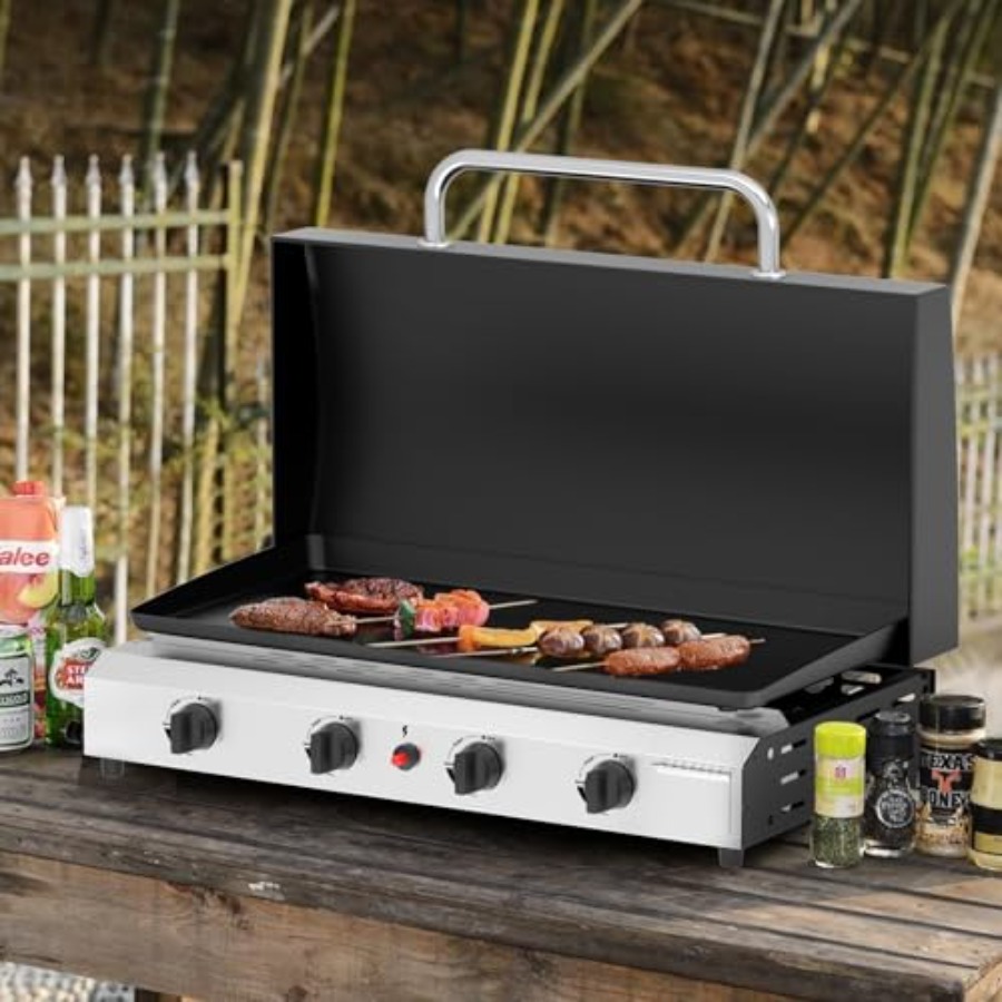 4 Burner Gas Griddle with Lid- - огляд і ціна Electric Griddle Flat Top
