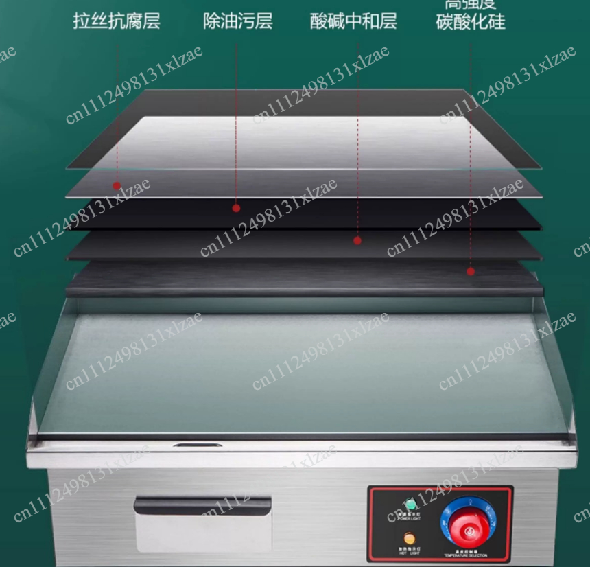 220V 1700W 818B Electric Flat  - огляд і ціна Electric Griddle Flat Top