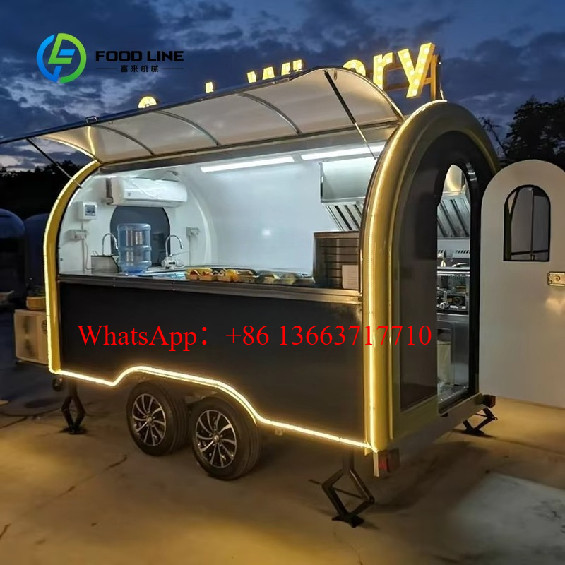 Customized Round Food Trailer  - огляд і ціна Commercial Kitchen Windows