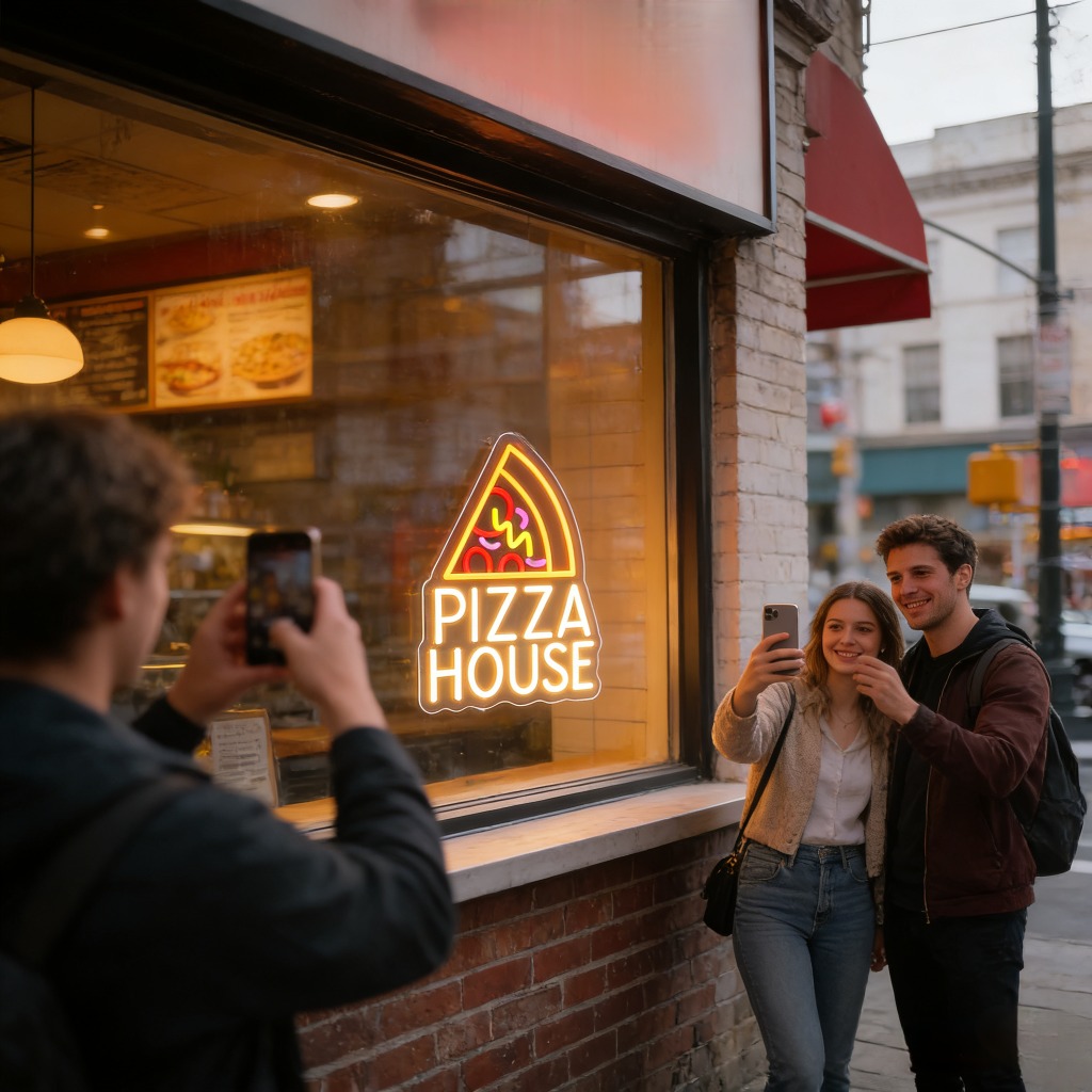 Pizza House Neon Sign USB Dimm - огляд і ціна Commercial Kitchen Windows
